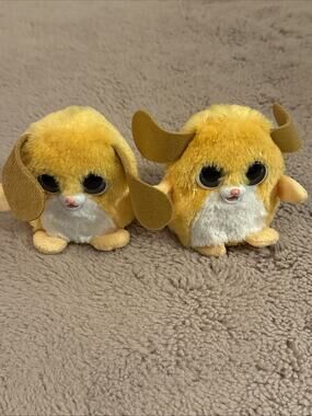 Pair of FurReal Fuzzalots Color Change Interactive Electronic Plush Puppy Toy